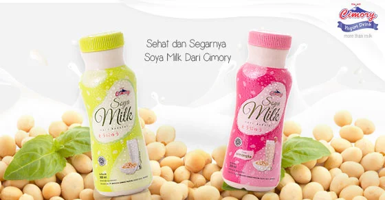 Desain iklan Soya Milk dari Cimory.